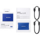 External SSD drive Samsung T7 1TB USB 3.2 (Blue) (MU-PC1T0H/WW)