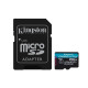 Kingston Canvas Go! Plus A2 MicroSDXC 256GB UHS-I V30 U3 R170MB/s + SD Memory Card