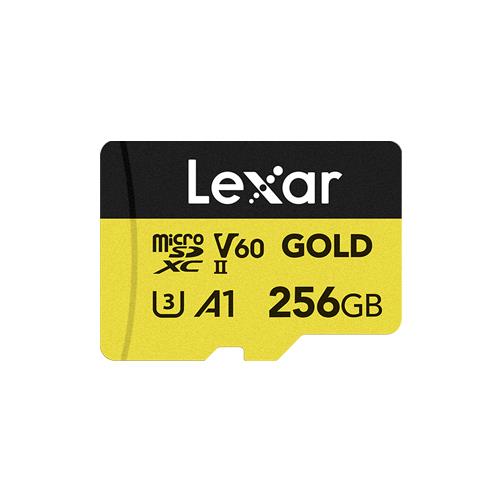 Lexar Professional GOLD A1 MicroSDXC 256GB UHS-II V60 U3 R280/W180MB/s Memory Card