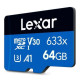 Lexar 633x A1 MicroSDXC 64GB UHS-I V30 U3 R100/W60MB/s Memory Card