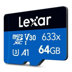 Карта пам’яті Lexar 633x A1 MicroSDXC 64GB UHS-I V30 U3 R100/W60MB/s