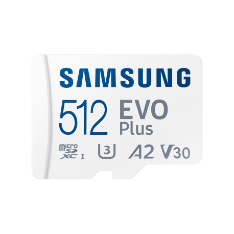 Samsung EVO PLUS A2 MicroSDXC 512GB UHS-I V30 U3 R160MB/s Memory Card