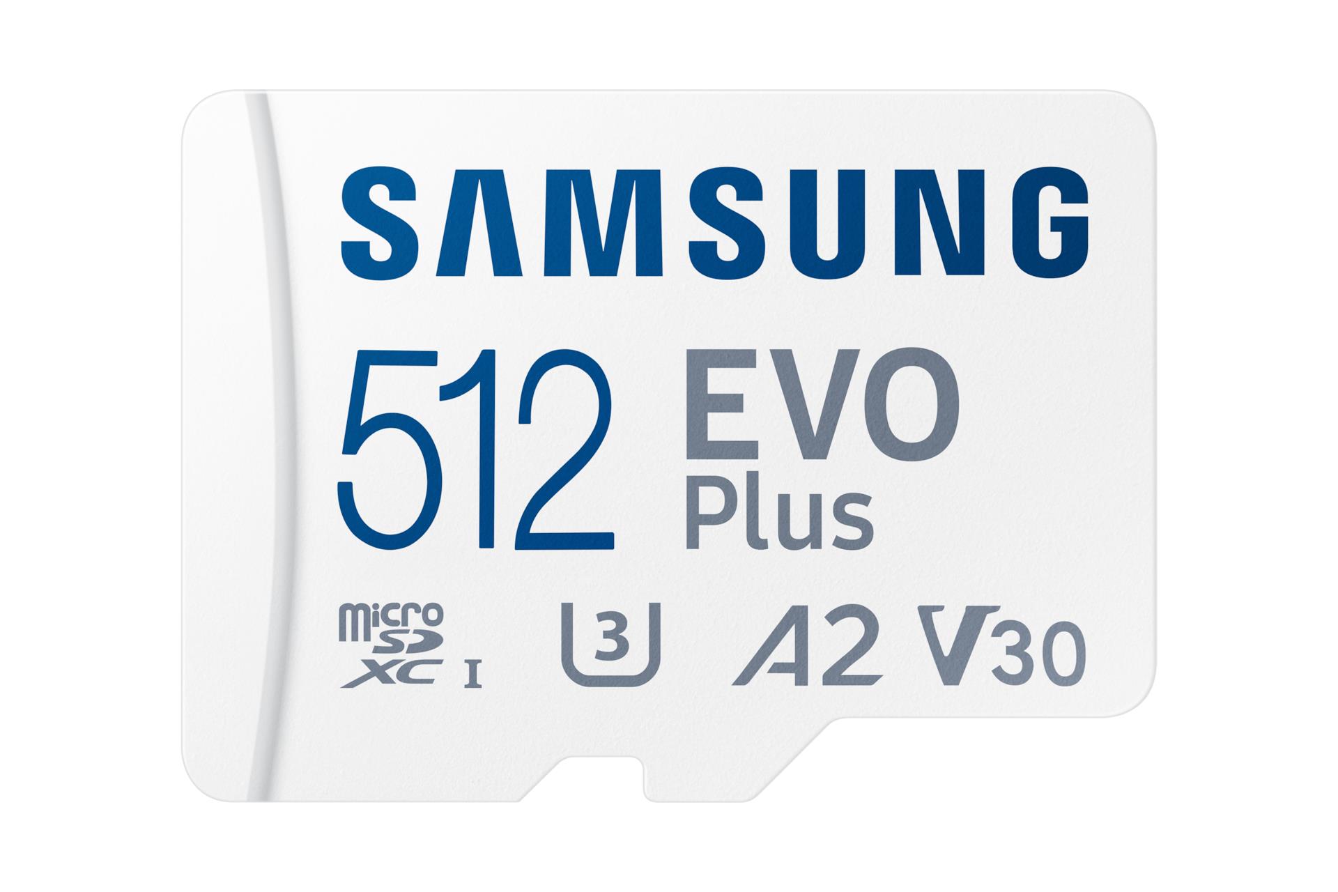 Samsung EVO PLUS A2 MicroSDXC 512GB UHS-I V30 U3 R160MB/s Memory Card