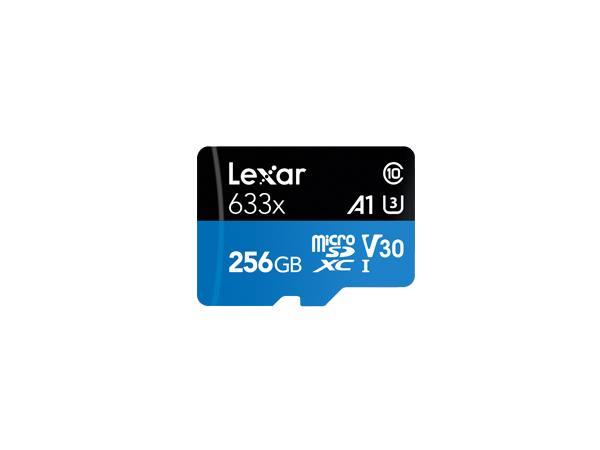Карта пам’яті Lexar 633x A1 MicroSDXC 256GB UHS-I V30 U3 R100/W60MB/s