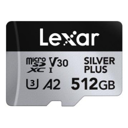 Memory card Lexar SILVER PLUS A2 MicroSDXC 512GB UHS-I V30 U3 R205/W150MB/s