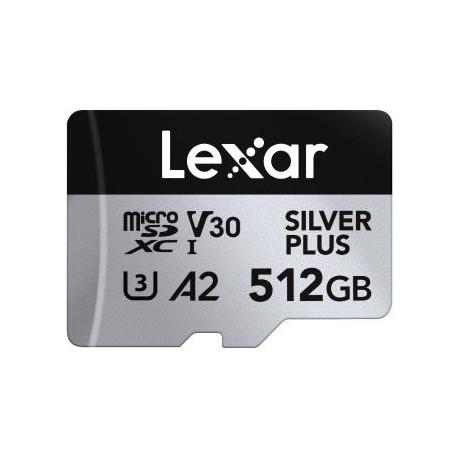 Memory card Lexar SILVER PLUS A2 MicroSDXC 512GB UHS-I V30 U3 R205/W150MB/s