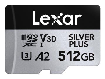 Карта пам’яті Lexar SILVER PLUS A2 MicroSDXC 512GB UHS-I V30 U3 R205/W150MB/s