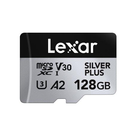 Memory card Lexar SILVER PLUS A2 MicroSDXC 128GB UHS-I V30 U3 R205/W150MB/s