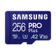 Samsung PRO Plus A2 MicroSDXC 256GB UHS-I V30 U3 R180/W130MB/s memory card + USB card reader