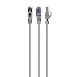 Patch cord Cablexpert S/STP, molded, 50u" plug with latch, 50 m, grey