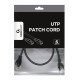 Patch cord Cablexpert UTP, category 6, molded, 0.25 m, black