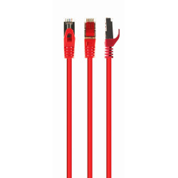 Patch cord Cablexpert S/STP, molded, 50u" plug with latch, 10 m, red