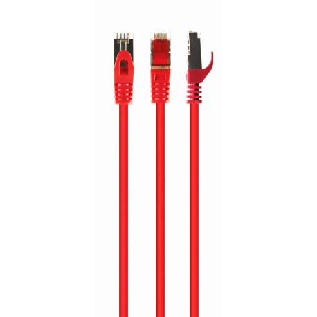 Патч корд Cablexpert S/STP, литий, 50u" штекер із фіксатором, 10 м, червоний
