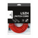 Patch cord Cablexpert S/STP, molded, 50u" plug with latch, 20 m, red