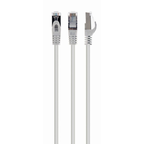 Patch cord Cablexpert S/STP, molded, 50u" plug with latch, 5 m, white