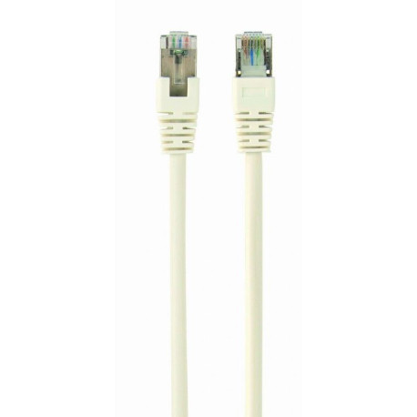 Patch cord Cablexpert FTP, category 6, molded, 50u" plug with latch, 5 m, white