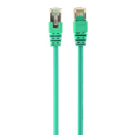 Патч корд Cablexpert FTP, литий,  50u" штекер із фіксатором, 0.5 м, зелений