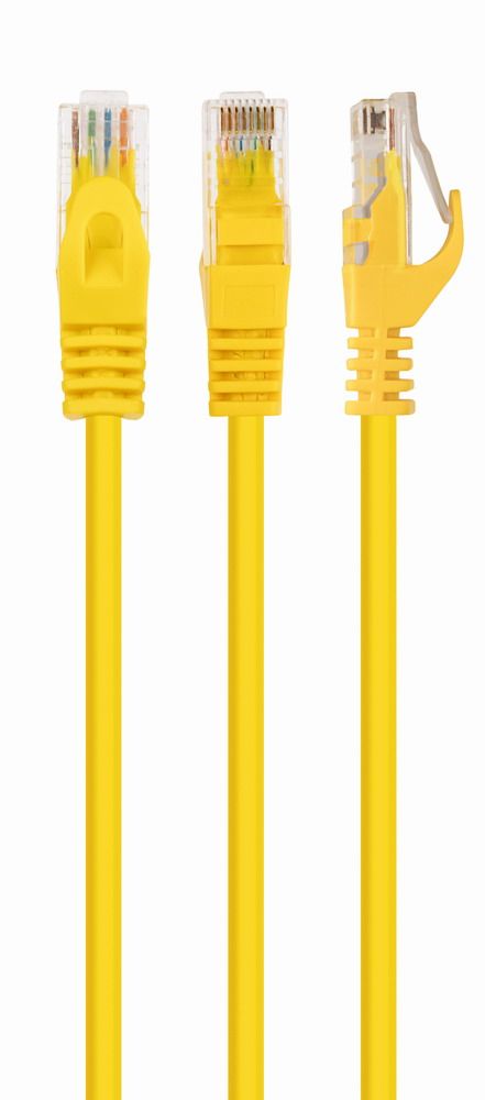 Patch cord Cablexpert UTP, category 6, molded, 50u" plug with latch, 0.5 m, yellow