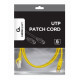 Patch cord Cablexpert UTP, category 6, molded, 50u" plug with latch, 0.5 m, yellow