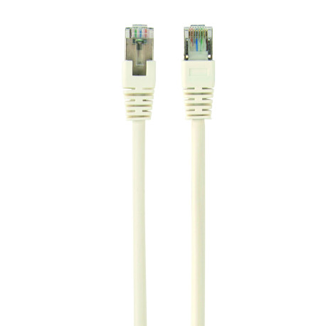 Patch cord Cablexpert FTP, category 6, molded, 50u" plug with strain relief, 3 m, white