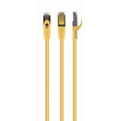 Patch cord Cablexpert S/STP, molded, 50u" plug with latch, 20 m, yellow