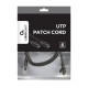 Patch cord Cablexpert UTP, category 6, molded, 50u" plug with latch, 1.5 m, black