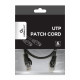 Patch cord Cablexpert UTP, category 6, molded, 50u" plug with latch, 0.5 m, black