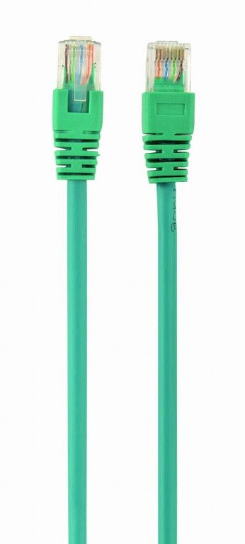 Patch cord Cablexpert UTP, category 5E, molded, 50u" plug with latch, 5 m, green