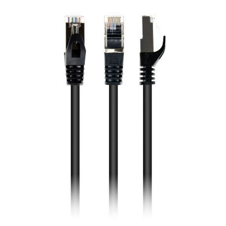 Патч-корд Cablexpert S/STP, литой, 50u" разъем с фиксатором, 0,25 м, черный