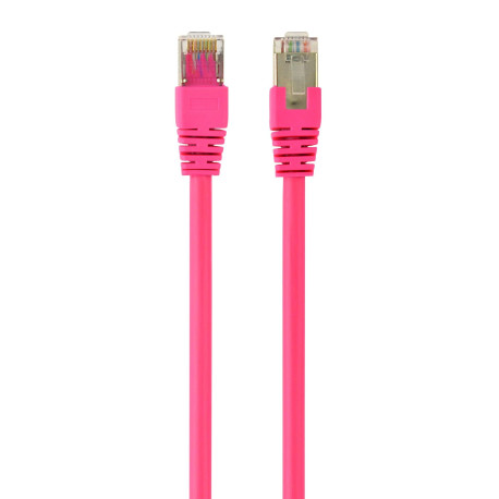 Patch cord Cablexpert FTP, category 6, molded, 50u" plug with latch, 0.25 m, pink