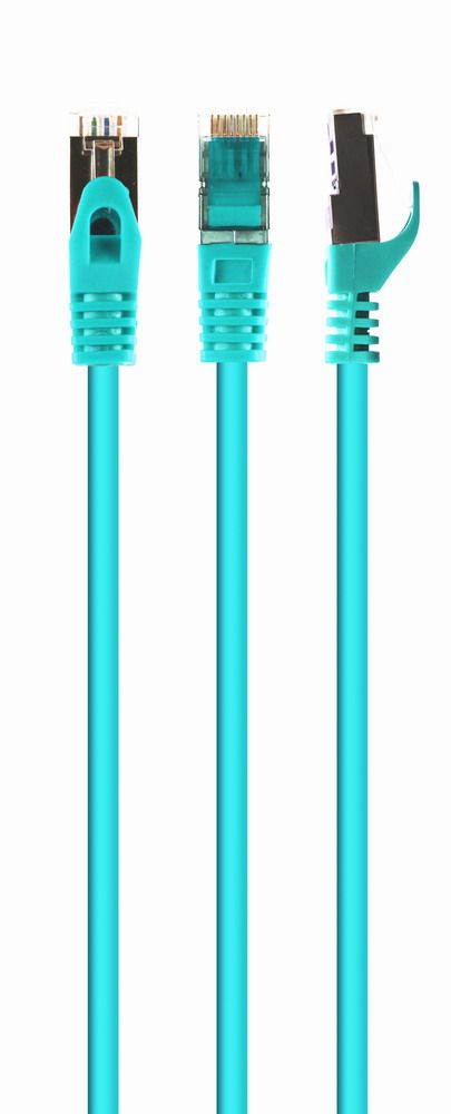 Patch cord Cablexpert S/STP, molded, 50u" plug with latch, 10 m, green