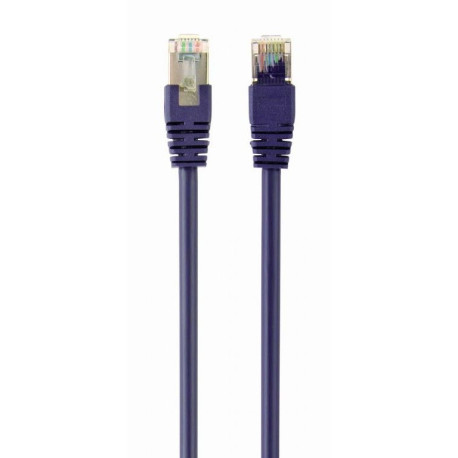 Patch cord Cablexpert FTP, category 6, molded, 50u" plug with latch, 0.25 m, purple