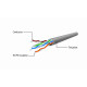 Patch cord Cablexpert UTP, category 5E, molded, 50u" plug with latch, 10 m, black