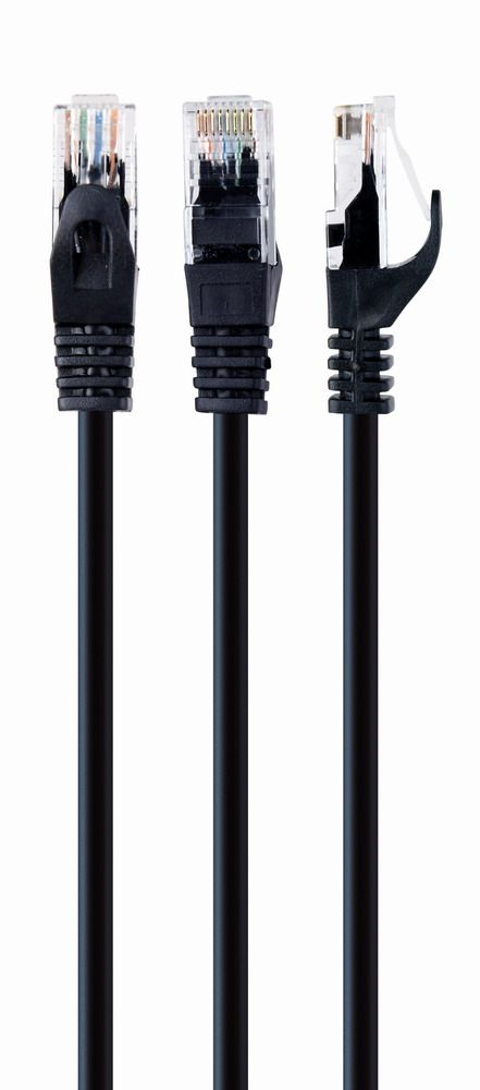 Patch cord Cablexpert UTP, category 6, molded, 50u" plug with latch, 2m, black