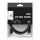 Patch cord Cablexpert UTP, category 6, molded, 50u" plug with latch, 2m, black
