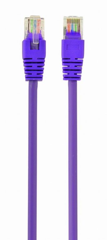 Patch cord Cablexpert UTP, category 5E, molded, 50u" plug with latch, 5 m, purple