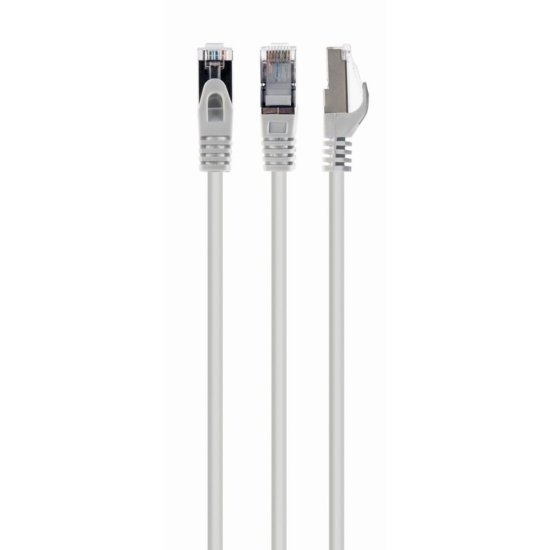 Patch cord Cablexpert S/STP, molded, 50u" plug with latch, 20 m, white