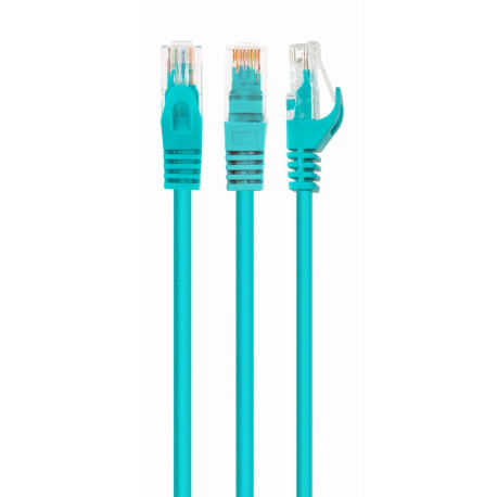 Patch cord Cablexpert UTP, category 6, molded, 50u" plug with latch, 5 m, green