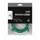 Patch cord Cablexpert UTP, category 6, molded, 50u" plug with latch, 5 m, green