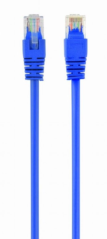 Patch cord Cablexpert UTP, category 5E, molded, 50u" plug with latch, 0.5 m, blue