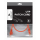 Patch cord Cablexpert UTP, category 6, molded, 50u" plug with latch, 0.5 m, red