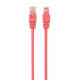 Patch cord Cablexpert UTP, category 5E, molded, 50u" plug with latch, 0.5 m, pink