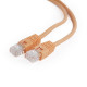 Patch cord Cablexpert UTP, category 5E, molded, 50u" plug with latch, 0.25 m, orange