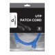 Patch cord Cablexpert UTP, category 6, molded, 50u" plug with latch, 1.5 m, blue