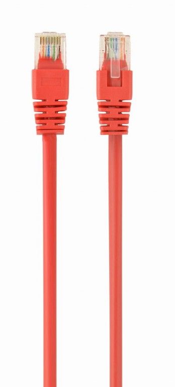 Patch cord Cablexpert UTP, category 5E, molded, 50u" plug with latch, 5 m, red