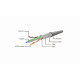 Patch cord Cablexpert FTP, category 6, molded, 50u" plug with latch, 15.0M, grey