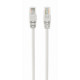 Patch cord Cablexpert FTP, molded, foil shielded, 50u" plug with latch, 0.25m, gray