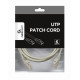 Patch cord Cablexpert UTP, category 6, molded, 50u" plug with latch, 3m, grey (PP6U-3M)
