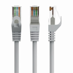 Патч-корд Cablexpert UTP, категория 6, литой, 50u" разъем с фиксатором, 5 м, серый (PP6U-CU-5M)