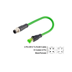Коннектор M12 CAZN CM11-M12-A1-P4D/RJ45-1M